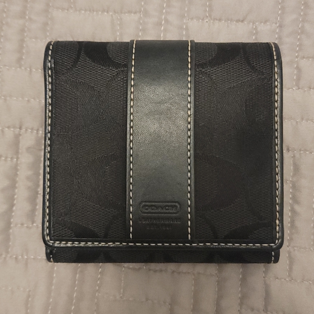 Coach Signature Black Wallet